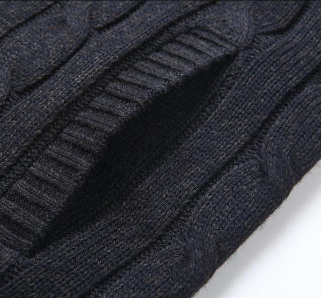 Fleece Knitted Luex Vest Sweater